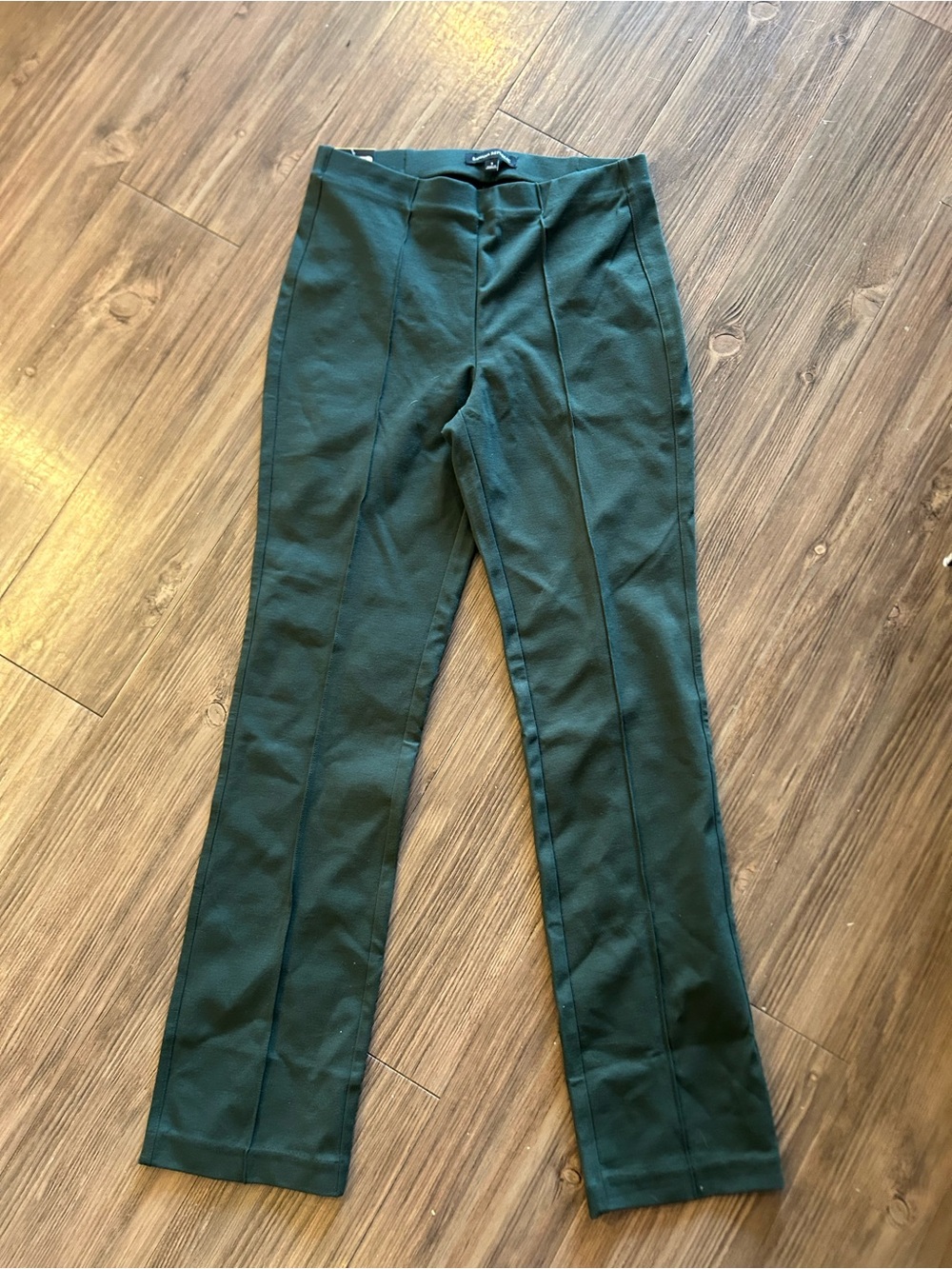 Banana Republic Forest Green Flat-Front Dress Pants
